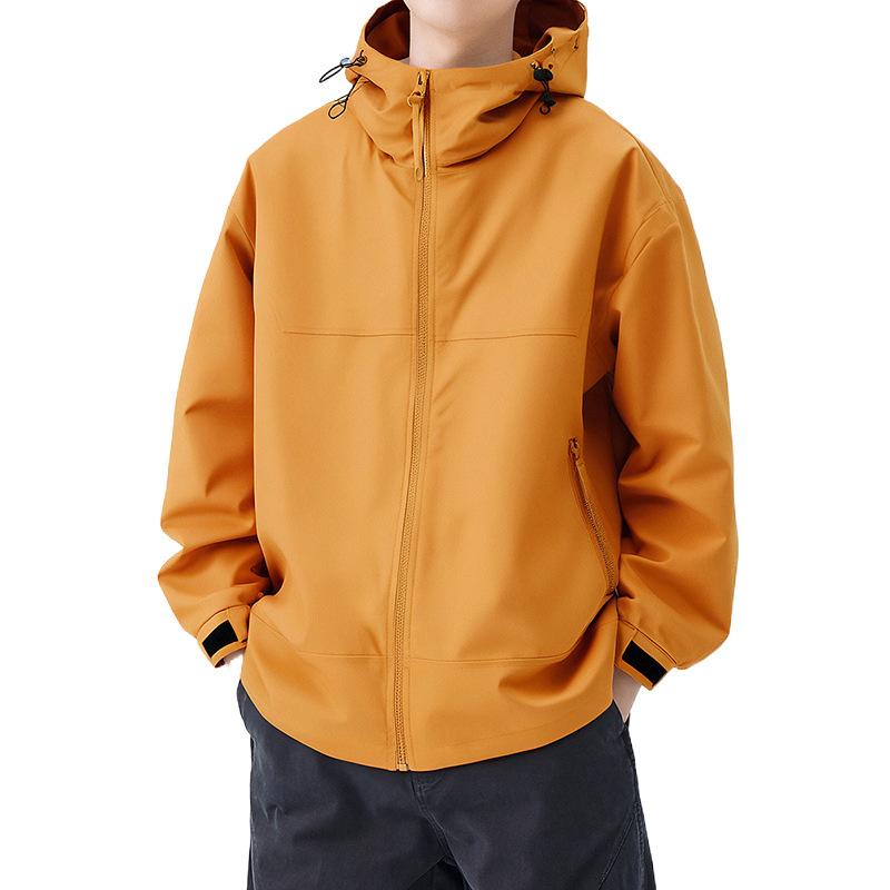 High-end Casual Jacket for Men's New Fashionable Versatile Tops Trendy Hooded Jacket Jacket