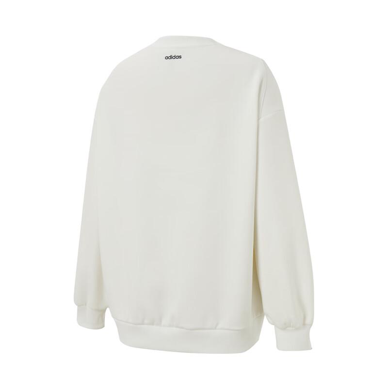 Adidas Women's Crewneck Trendy Loose Fleece Sweatshirt