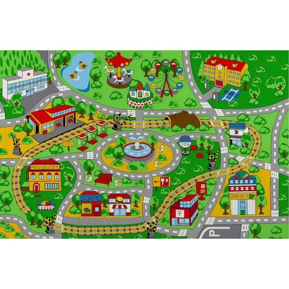 

Colorful Interactive Traffic Play Mat – Non-Slip Learning Rug for Kids Room or Play Area – Compatible with Toy Cars, Home Decor 60*90cm