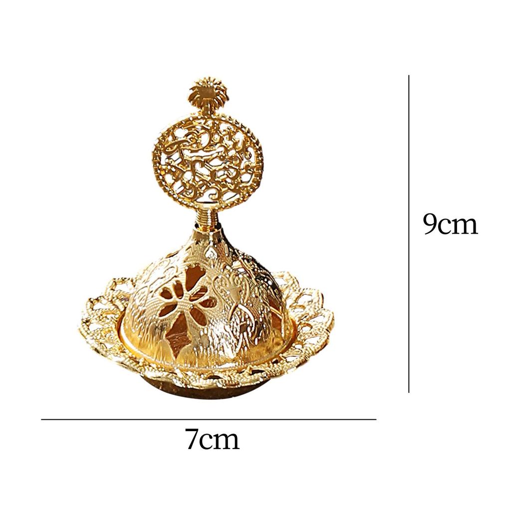 Arabic Incense Burner Candlestick Holder Ornament Metal Censer Cone for Yoga