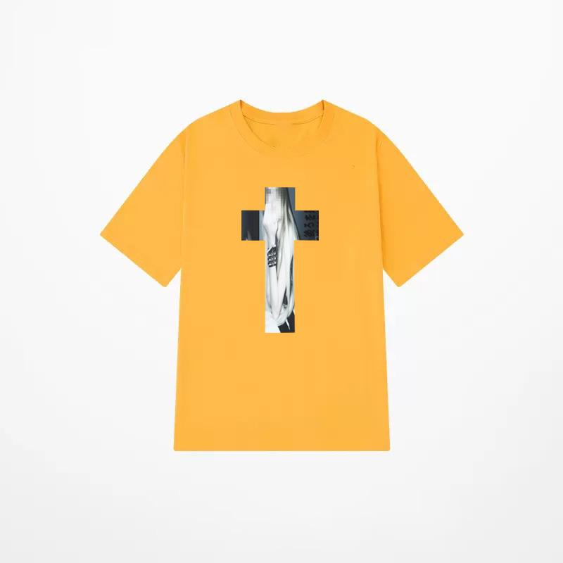Cross Hip Hop Harajuku Graphic Print Pure Cotton Tee Chic Streetwear Punk Short Sleeve T-shirt Vintage Gothic Y2K T-shirt