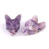 Wolf Head Stone Ornament Miniature Landscape Sculpture Crystal Texture And Polished Design Decorative Beads for DIY Bracelets