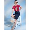 Women Graphic T-Shirt Cotton Blend Short Sleeves Round Neck Top Pack Of 2 Combo