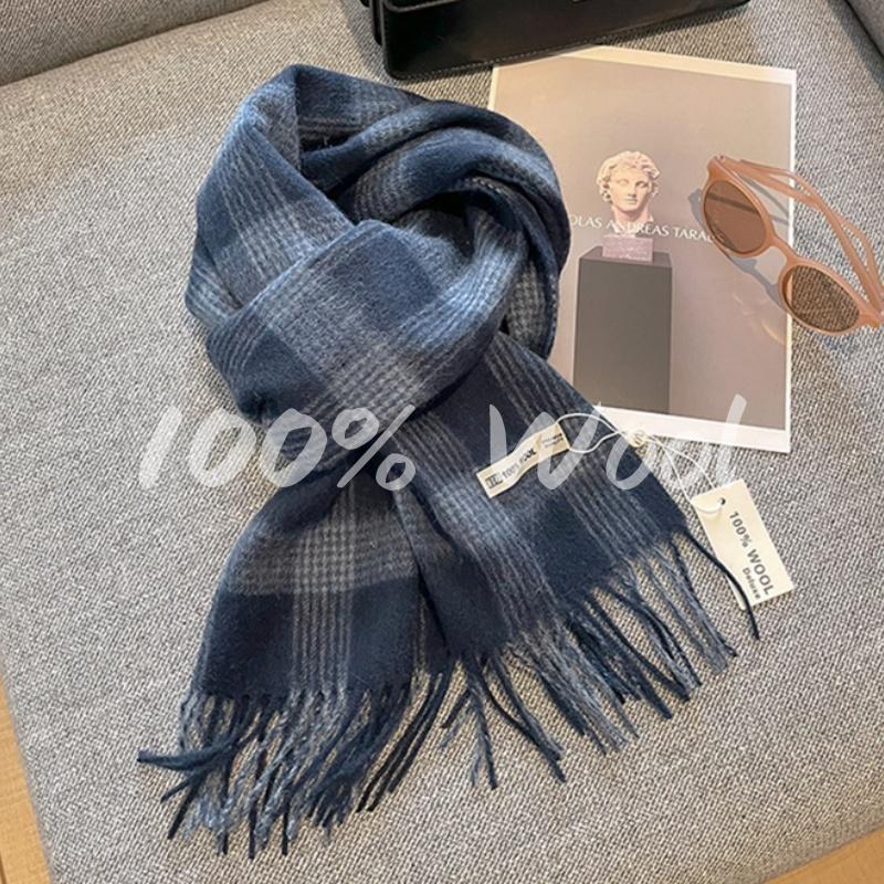 

30*180Cm Wool Women Scarf Fashion Tassel Winter Warm Plaid Designer Shawls Pashmina Lady Wrap Hijab Bufanda 30x180cm