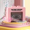 Miniature Retro Tape Recorders Keychains Creative Cassettes Player Keychains with 3 Songs and Recording Function for Backpacks and Handbags