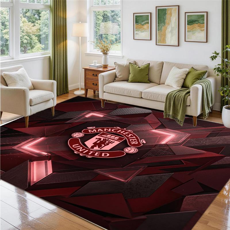 Manchester United Design Kristall Samt Teppich Weiche Dekorative Matte für Schlafzimmer Eingang