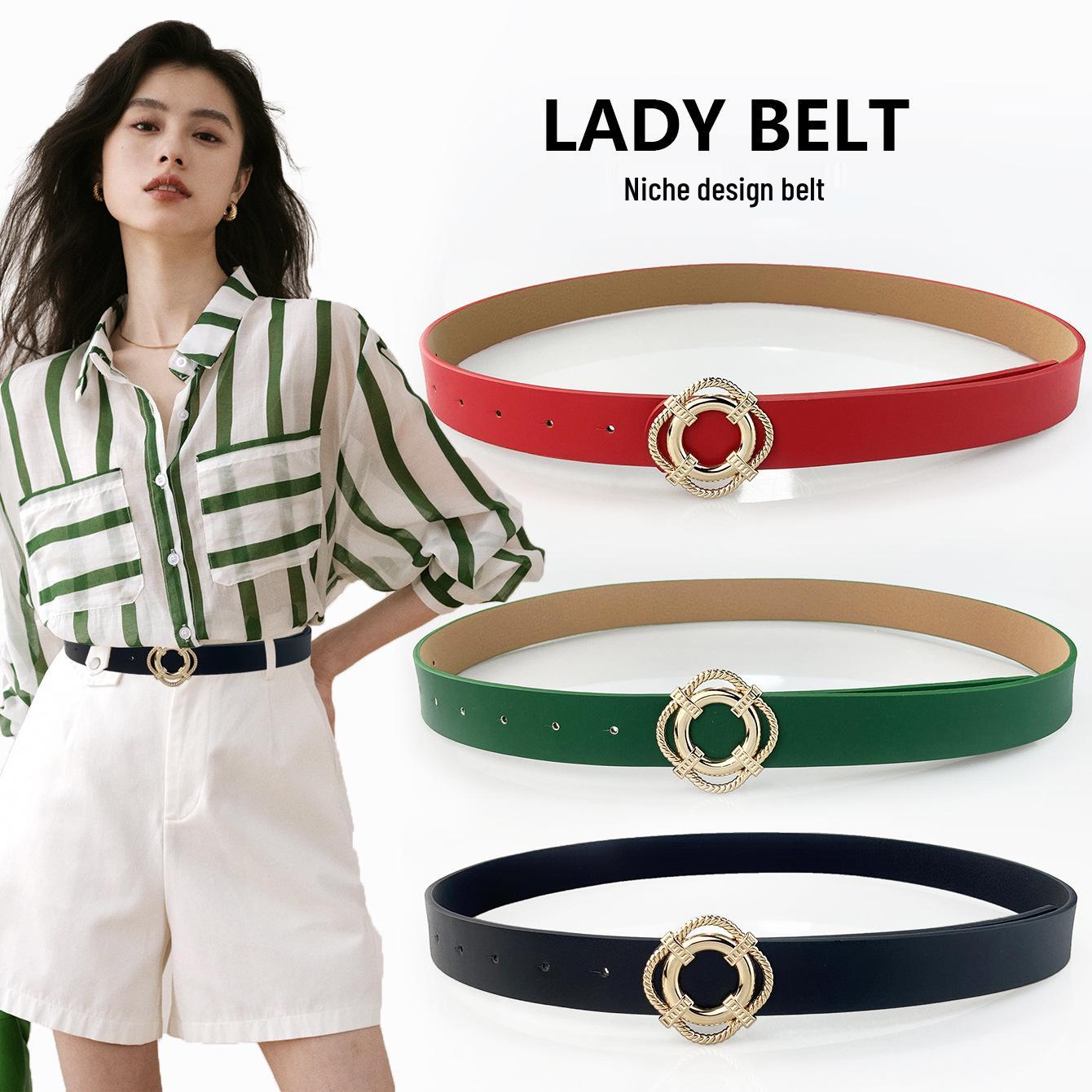 

High-End Women s Decorative Belt - Stylish and Versatile for Jeans 110 cm чорний