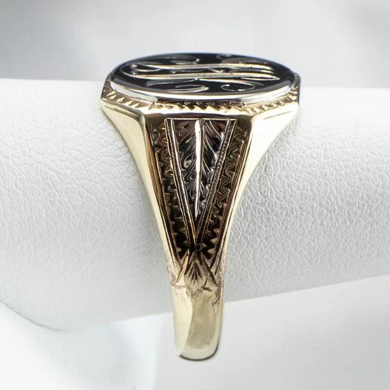 New Wish Hot-selling Jewelry, European and American Fashion Retro Engraved Character Women's Ring