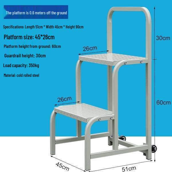 Mobile Extendable Ladder Truck for Warehouse and Supermarket Use