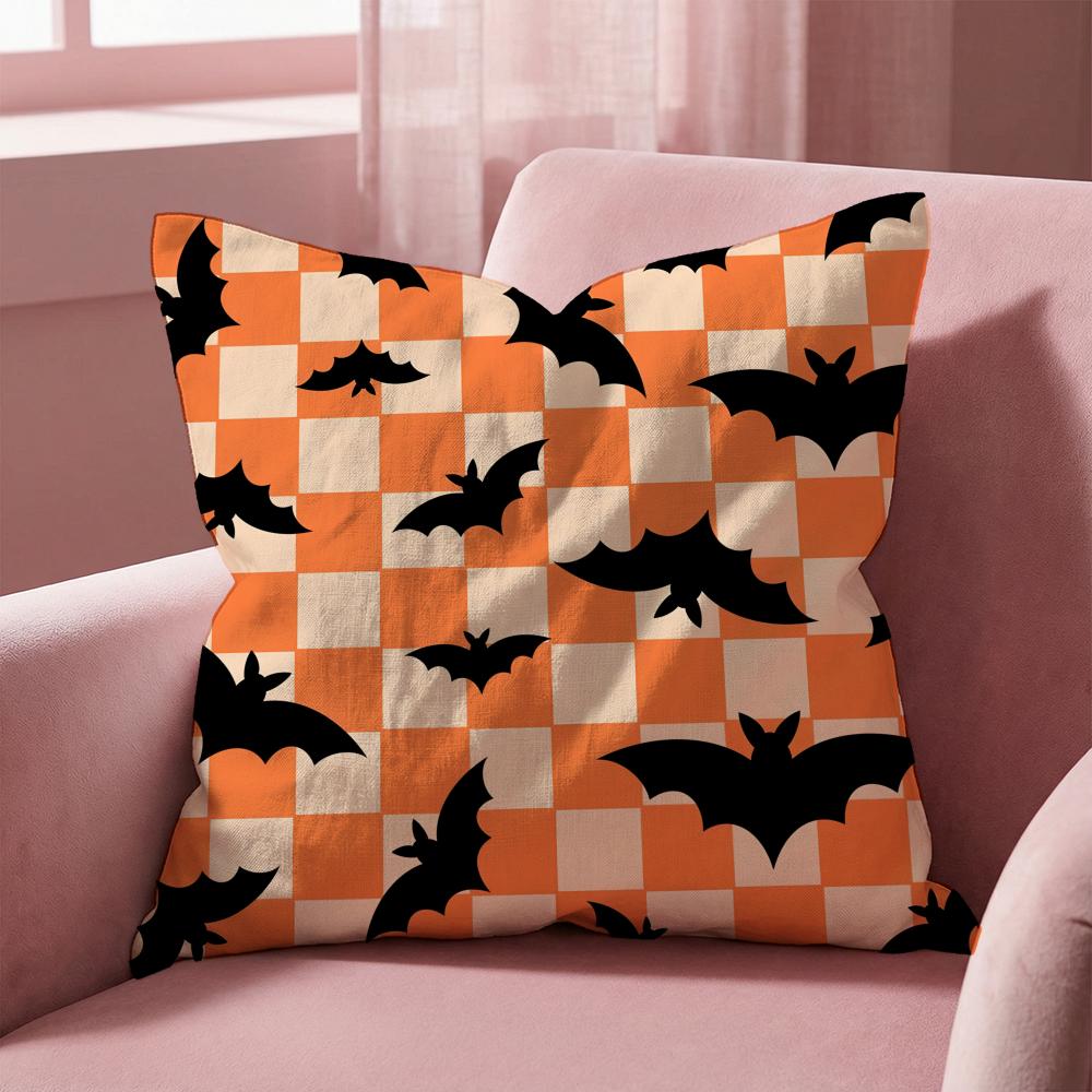 Halloween scary bats Cushion Cover Multi-Scene Pillow Cover for Home & Car - Reversible, Soft & Durable for Daily Use
