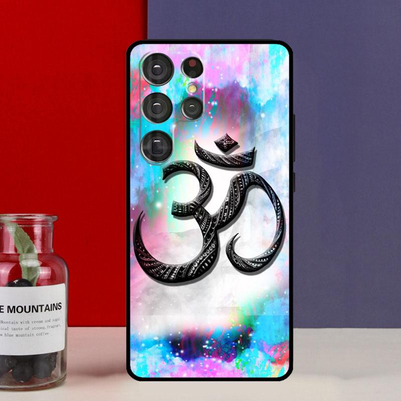Yoga Om Hindu Symbol Funda Case For Samsung Galaxy S25 Ultra S9 S10 S20 S21 FE S22 S23 Plus S24 Ultra Phone Cover