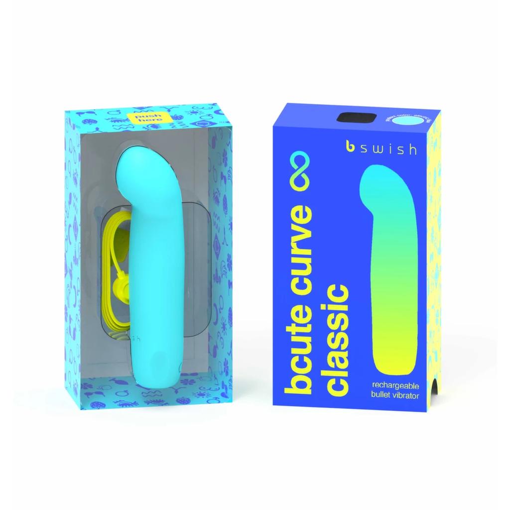 B Swish - Bcute Curve Classic G-Spot Vibrator Blue