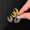 New Floral Firework Hoop Earrings - Versatile, Shiny, Light Luxury Jewelry for Women