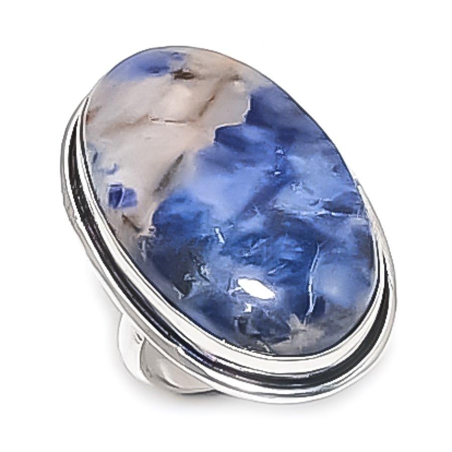 Sodalite Gemstone 925 Sterling Silver Jewelry Ring Size 6