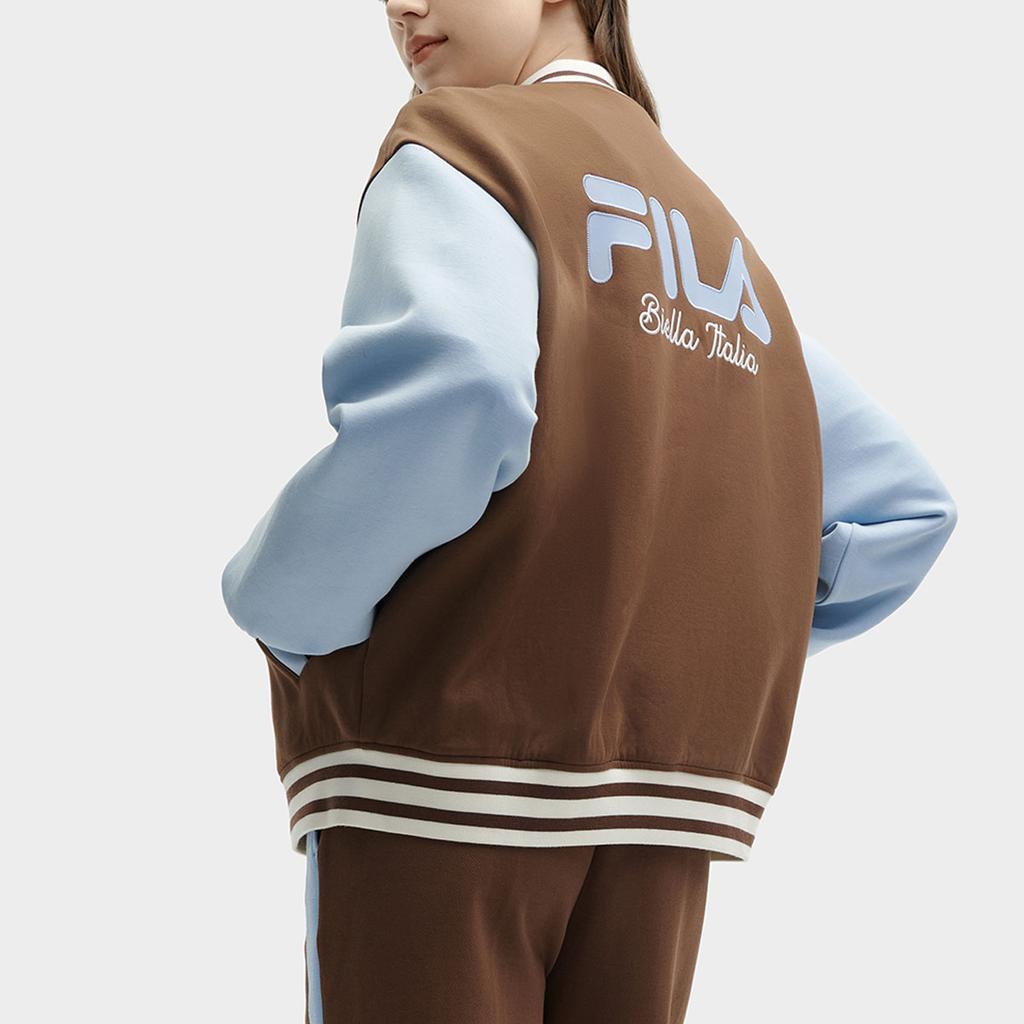 New FILA Baseball Jacket Women's Dried Milk Umber F11W419504F-BN