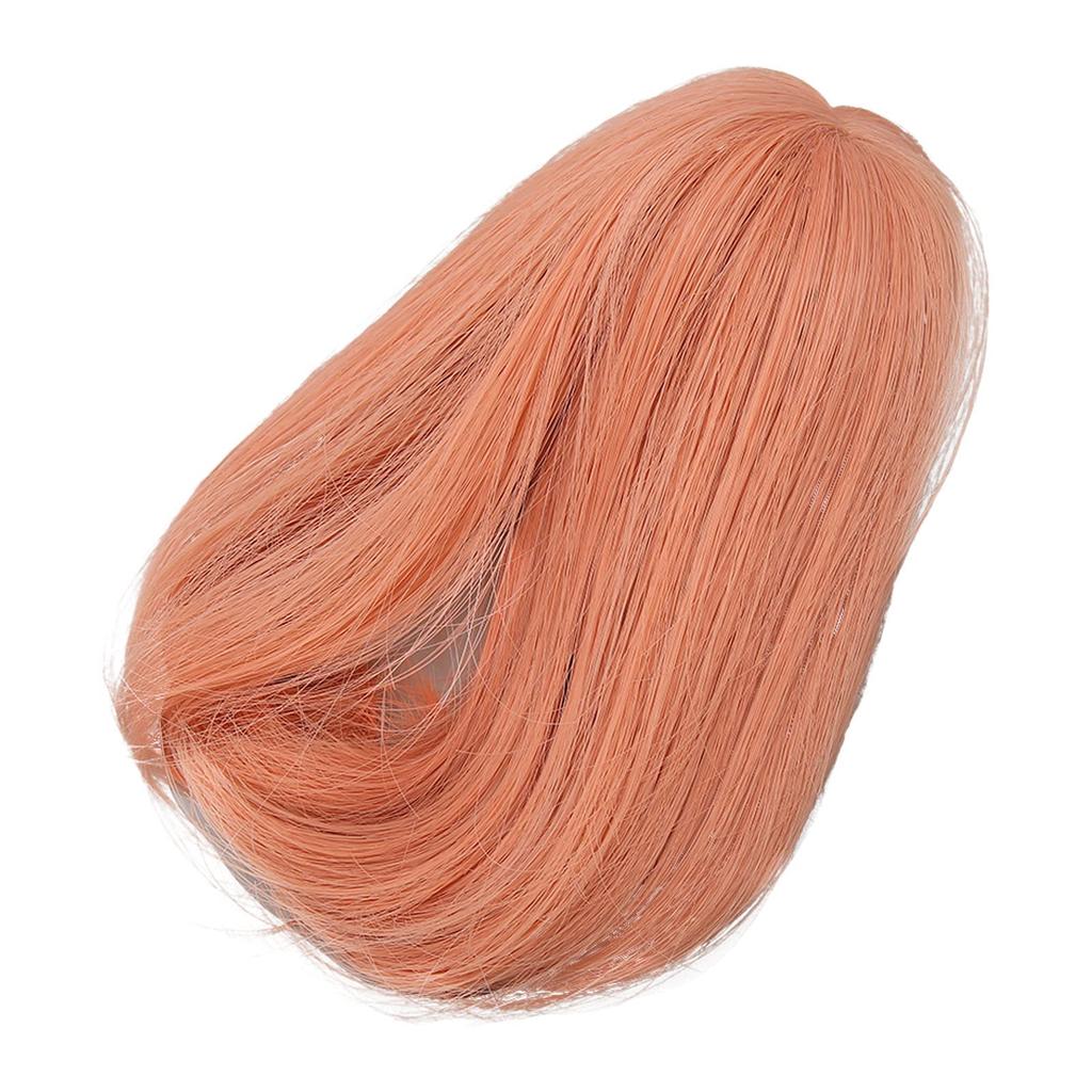 Replacement Wig for Dolls, 1/6 Scale Doll Hair Wig, High-Temperature Silk Elastic with Bangs (Carrot Orange)