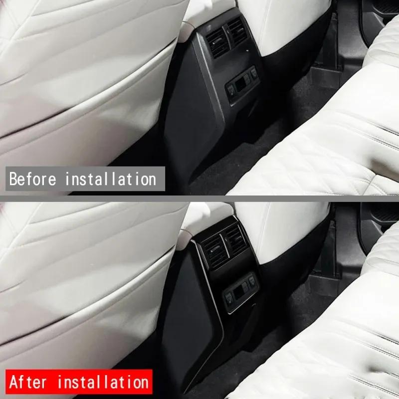For Mitsubishi outlander   2024 ABS back Rear Seat Air Condition Vent Anti kick board Cover Trim Decoration Accessories