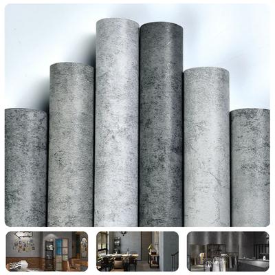 40cm PVC Donkergrijs Waterdicht Industriële Stijl Zelfklevend Behang Bibliotheek Woonkamer Slaapkamer Muurrenovatie Vinyl Sticker