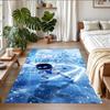 Tappeto Antiscivolo in Velluto di Cristallo, Tappeto con Design Astro Bot per Interni, Soggiorno, Camera da Letto, Decorazione per la Casa
