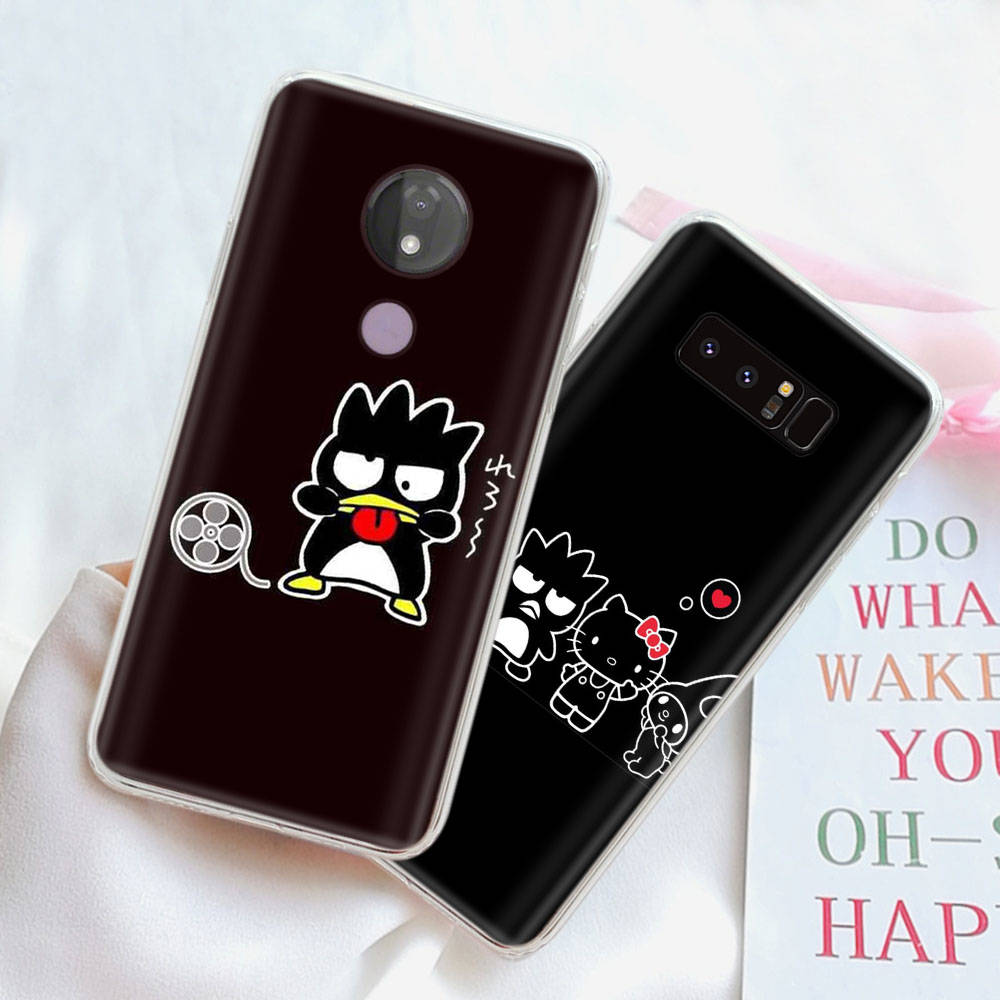 JZ14 Bad badtz-Maru Transparent Case for Samsung A04 A14 A23 M33 M53 Realme 10 9 C35 C55 VIVO Y02 X80 Infinix Hot 30 Note 11 Tecno Spark 8P Pro