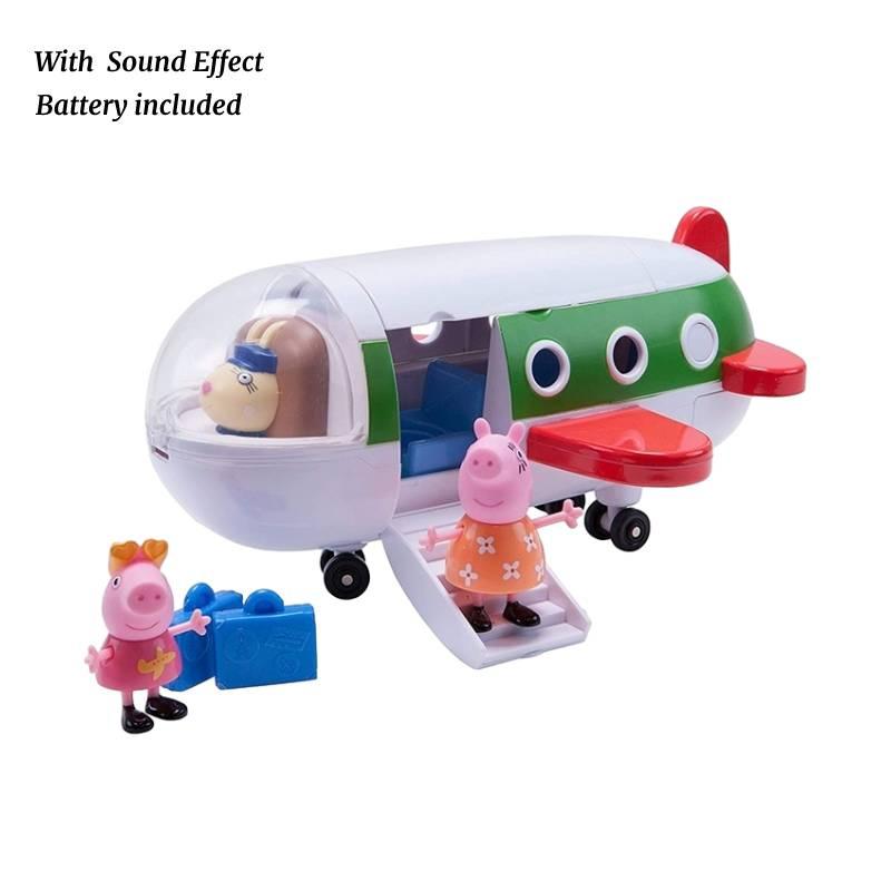 Свинка Пеппа Розовый Поросенок Свинка Пеппа Семейный Дом Игрушка Кролик Мисс Кролик Самолет With Sound