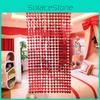 Valentines Day Romantic Decor Red Heart Curtain For Wedding Celebration And Home Decoration