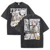 Hot Sale Anime Peripherals Frieren: Beyond Journey's End Graphic Print T-Shirt Men Women Streetwear Fashion Vintage Washed Cotton Summer New Tee