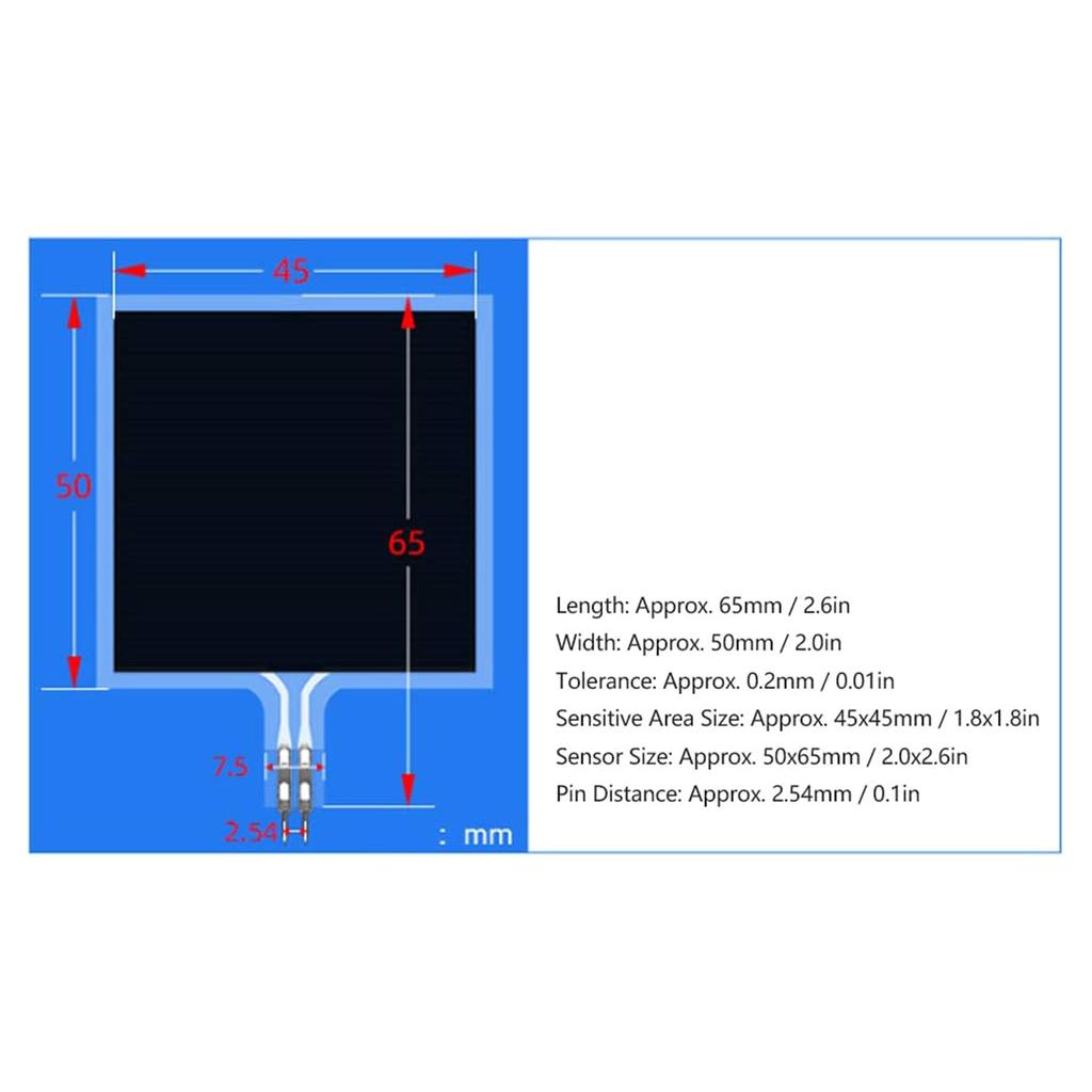 Polymer Piezoelectric Film Sensor PVDF Pressure Transducer Thin Film Pressure Sensor Micro Force Sensing Resistor
