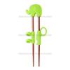 1Pair Kids Learning Training Chopsticks Cartoon Cute Silicone Animal Stainless Steel Food Sticks Detachable Reusable Tableware
