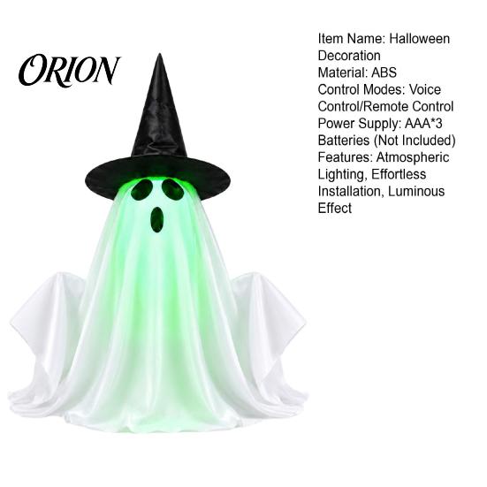 Terrasse Halloween Atmosphäre Elektrische Hebe-Geisterdekoration mit Stimme/Fernbedienung, Interaktive Gruselige Leuchtende Fernsteuerbare Dekoration