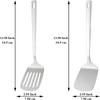 2Pcs Stainless Steel Spatulas Set Nonstick Spatulas for Fish Eggs Pancakes Spatula Solid and Slotted Heat Resistant Cookware