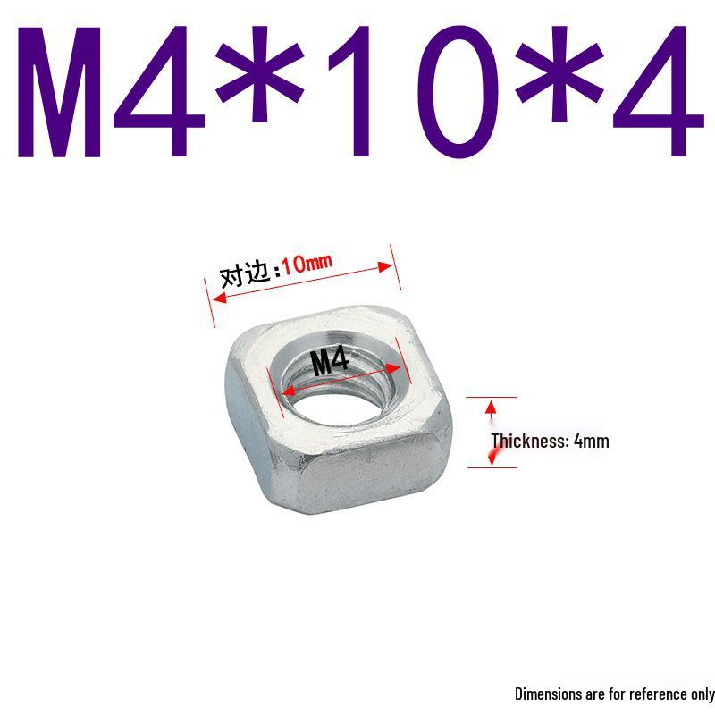 Galvanized Thin Square Nut Cap M4-M16