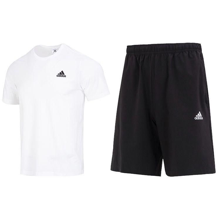 

Adidas Однотонная футболка с логотипом и коротким рукавом, с круглым вырезом, мужские топы IC9286+GP0942 S