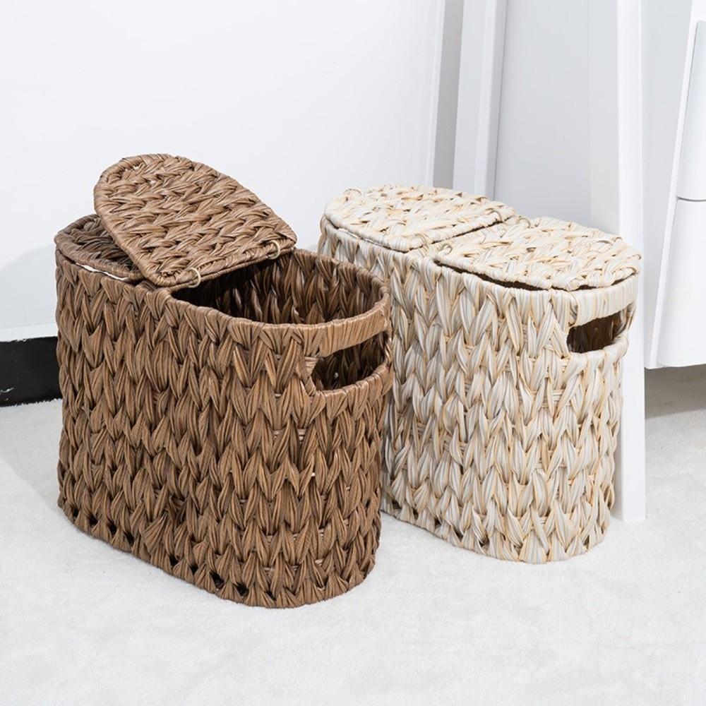 Large Capacity Toilet Paper Basket Flip Top Sundries Storage Box Storage Basket for Kitchen