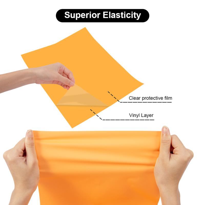 1 pachet Pu Micro-elastic Luminous Colorat Heat Lettering Film luminos