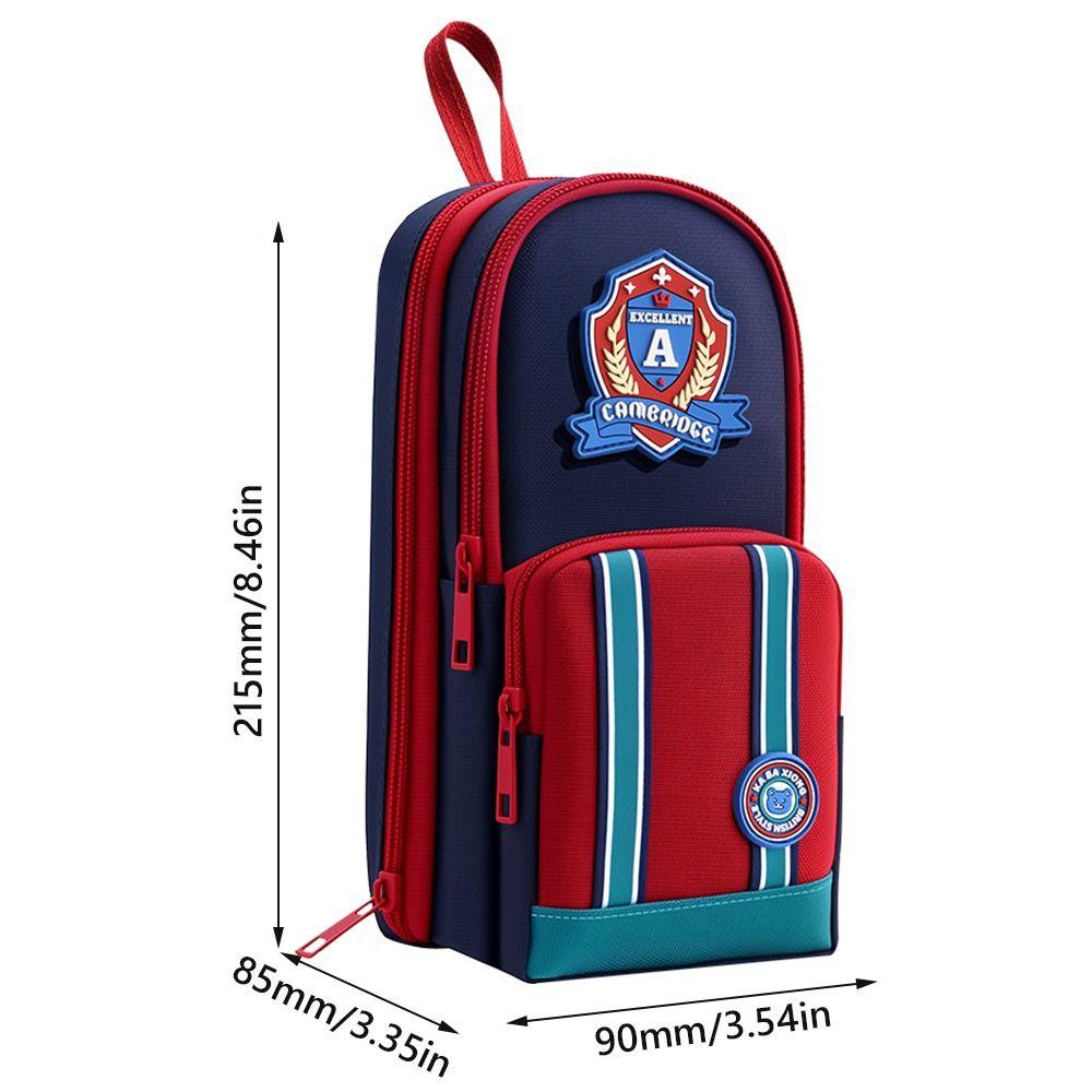 Six Layers Twelve Pockets Pencil Case Backpack Shape Stationery Organizer Pen Box  Students