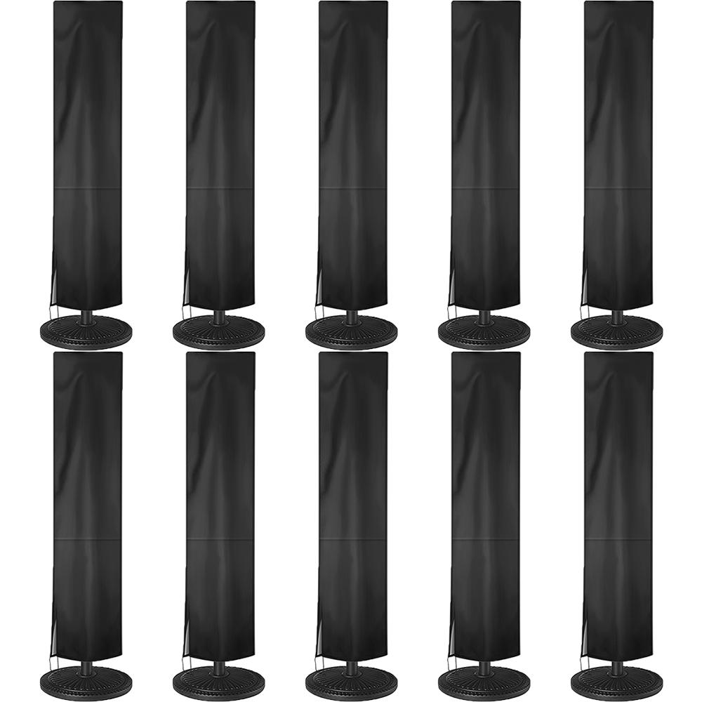 1-10Pcs Outdoor Parasol Cover 210D Oxford Cloth Waterproof Umbrella Protector Large Dustproof Anti-UV Parasol Cover with Zipper