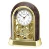 Rhythm Contemp Mantel Clock Wood Effect Arched
