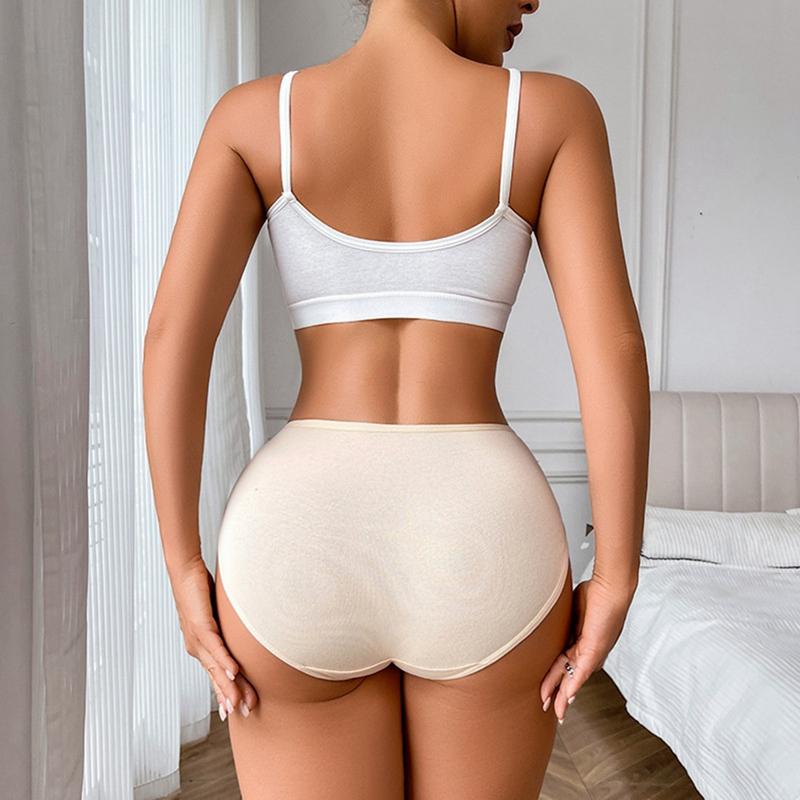 Women's Plus Size Extended Crotch Briefs High Waist Comfortable Stretch Panties