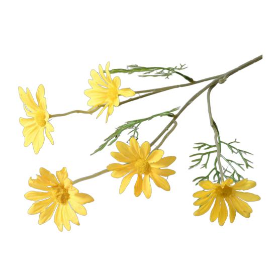 Artificial Flowers 5-Head Artificial Dutch Chrysanthemum & Daisy Bouquet 52cm Silk Faux Flowers for Wedding Holiday Home Decor Photography Props