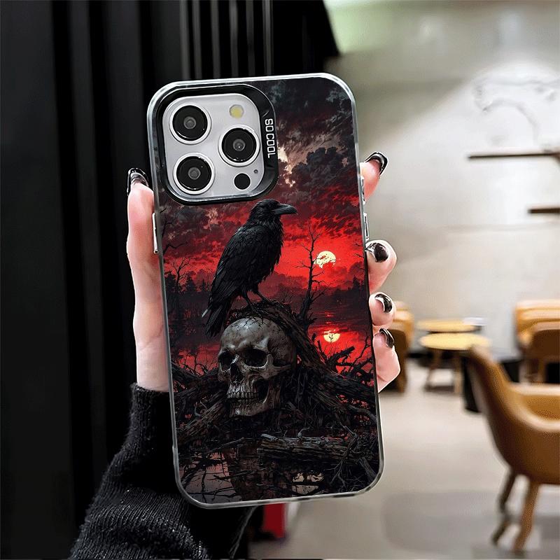 Gothic Vampire Scarlet Art Soft Phone Case for iPhone 15 16 17 Pro Max 17Air 16E 14 Plus 13 12 Mini Shockproof Cover Back Shell