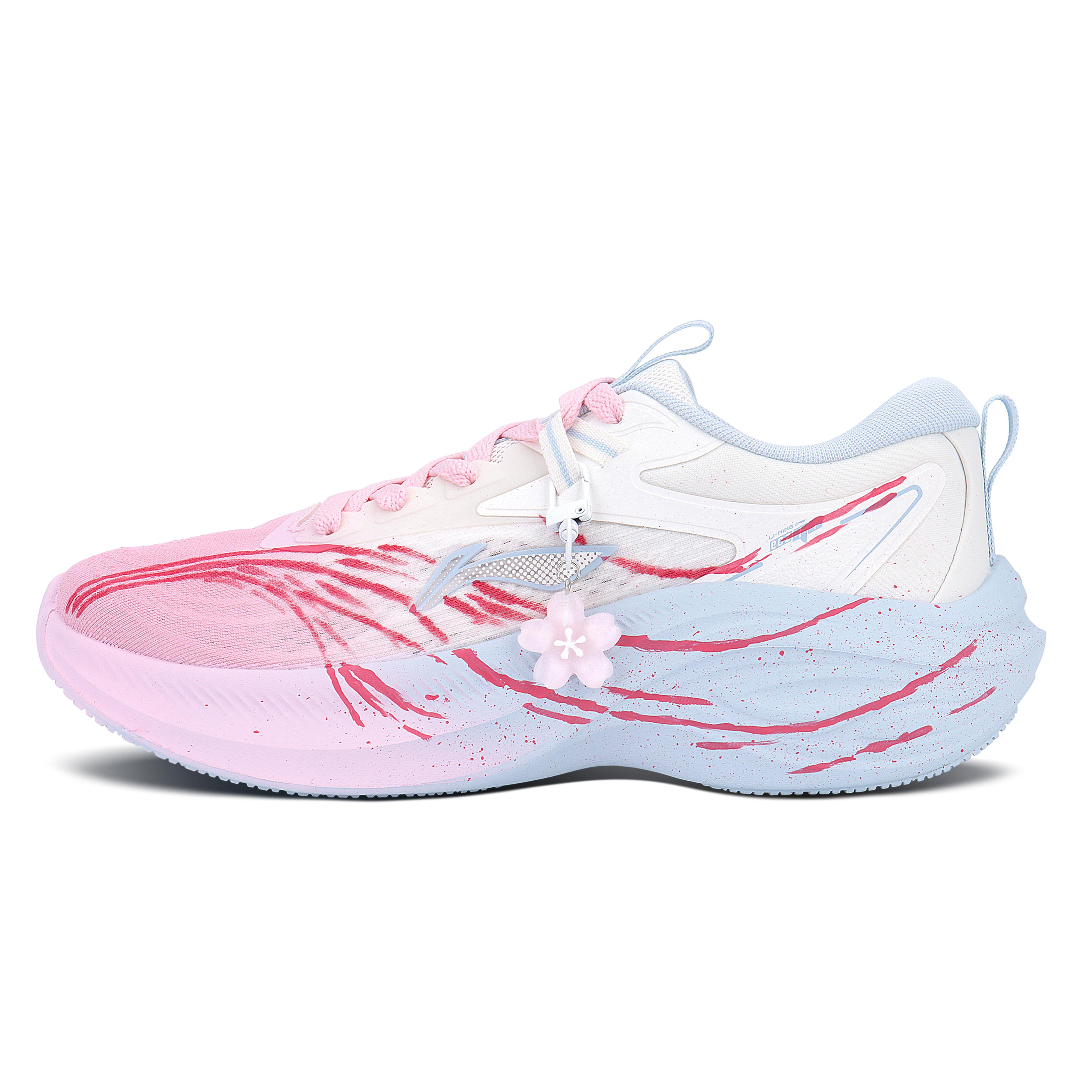 Li Ning Ride Waves Увеличивающие высоту Низкопрофильные Повседневные Беговые Кроссовки Женские Сине-Розовые ARSV018-1(Team1761-) 35