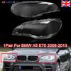 For X5 E70 Transparent Lampshade Lamp Shell Car Clear Headlight Lens Cover Replacement Headlight Cover Lens 2008-2013 QCYZR1
