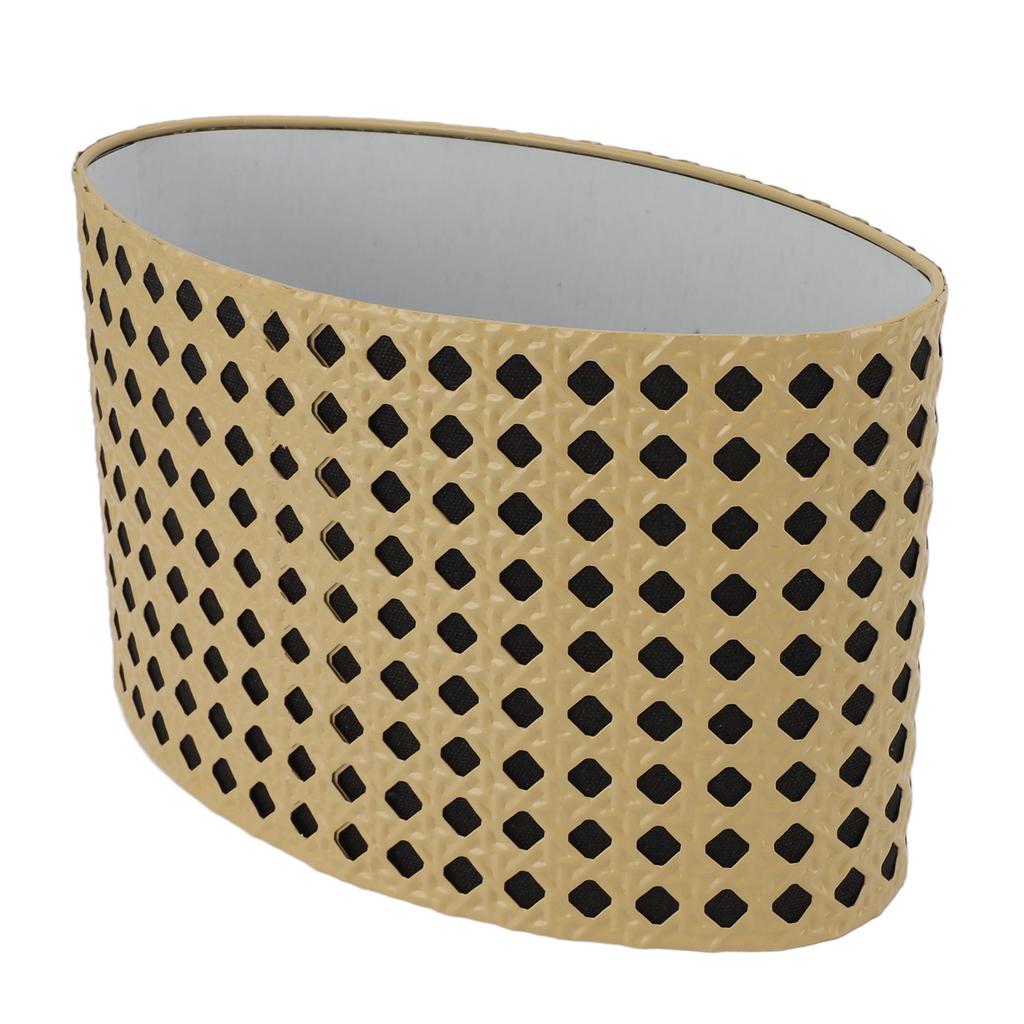 Lampshade Oval Shaped Hollow Metal Carved Compatible E27 E14 Caliber Lampholders Lamp Cover for