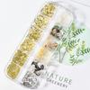 12 Grids Abalone Seashell Nail Art Slices Holographic 3D Mermaid Irregular Nail Art Glitter Flakes Manicure Sparkly Decoration T