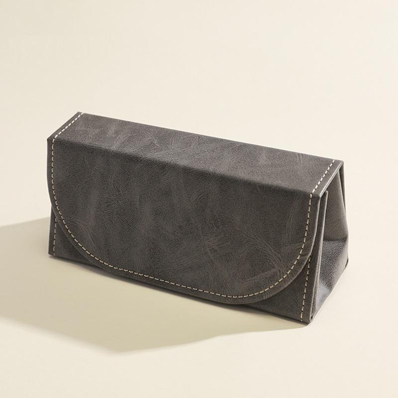 Premium PU Large Capacity Men's Eyeglass Case Shockproof Portable Glasses Storage Box Eyeglass Box For Gift
