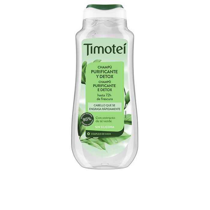 TIMOTEI Čisticí a detoxikační šampon s výtažkem ze zeleného čaje pro mastné vlasy 300 ml