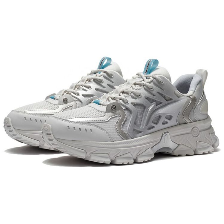 Li Ning Ling Feng Trend Rebound Cushioning Low Top Running Shoes Men Sneaker Gray ARLS001-2