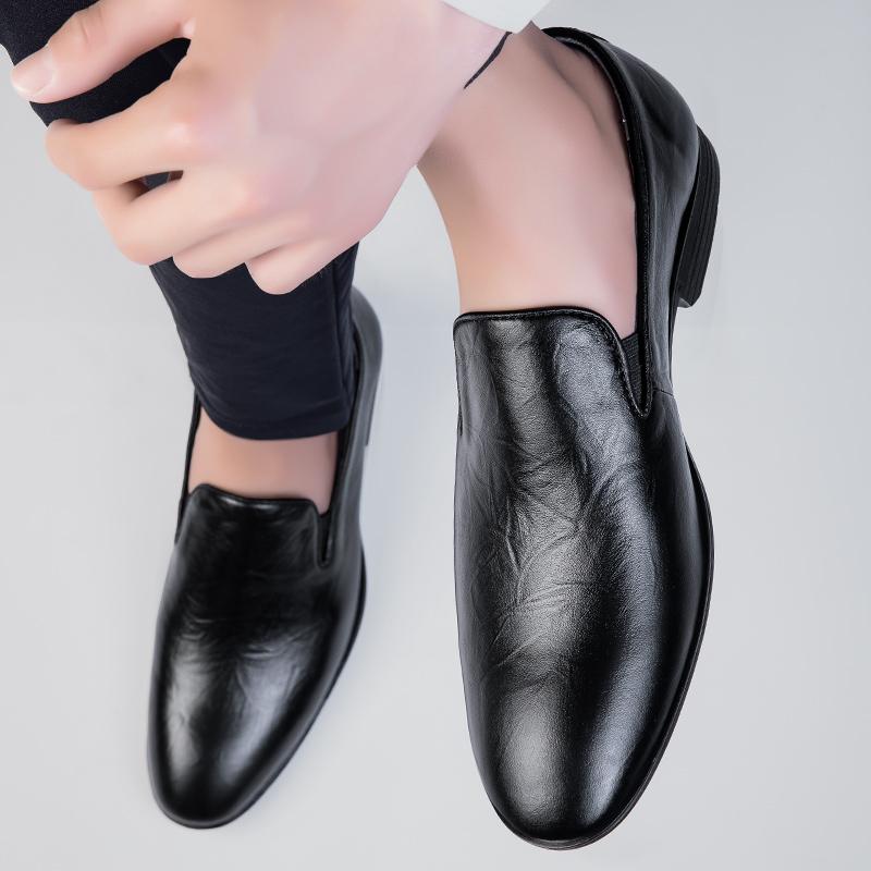 Fashion Moccasin Non-slip Loafers New Arrival Business Shoe High Quality Men Slip-On Shoes Genuine Leather Casual Shoes Driving Flats