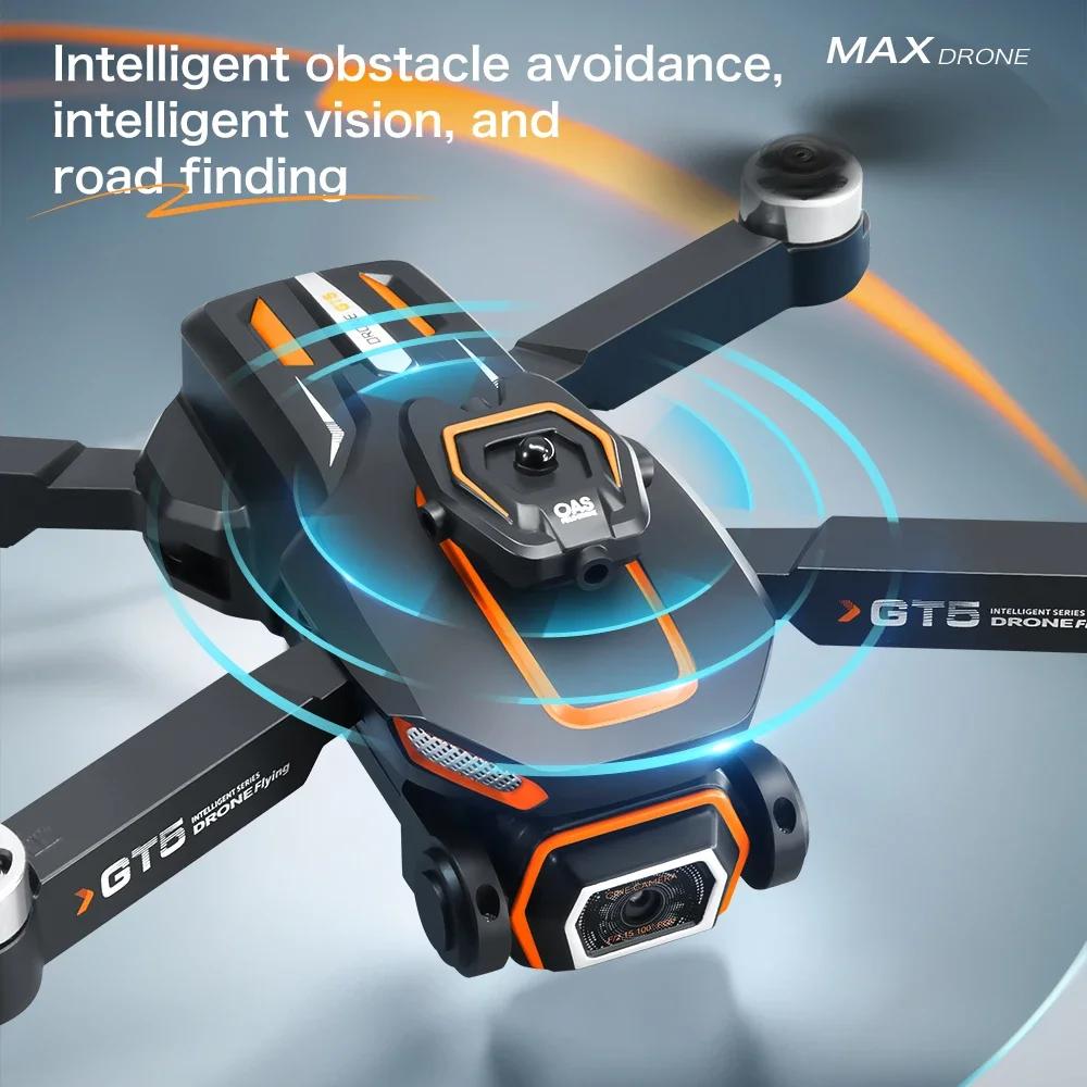 New GT5  2.4G WIFI FPV Drone 4K 2-axis Pan Tilt  HD Camera 14min Flight Time Brushless Foldable RC Dron Quadcopter RTF Toys